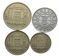 Zestaw: 10  , 20 , 50 franków 1954 i 100 franków 1955