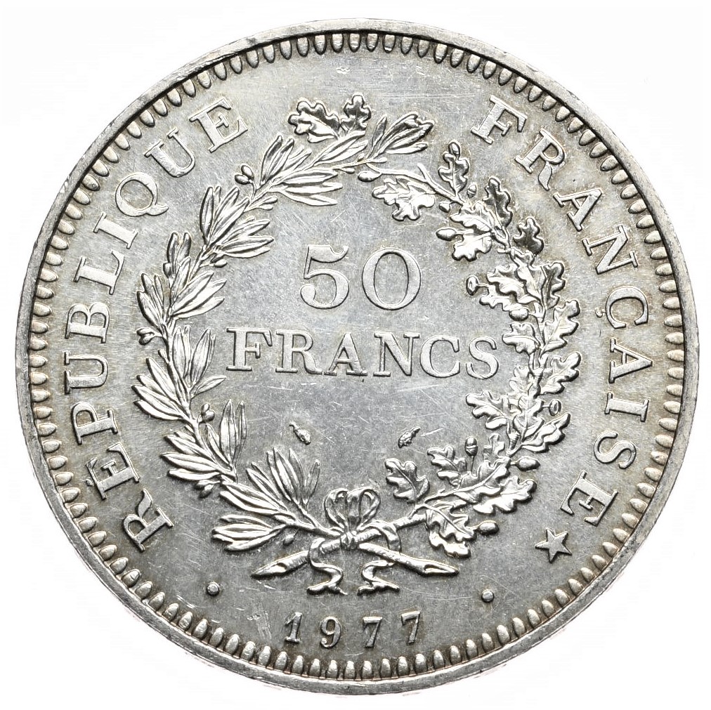 Francja, 50 Franków, 1977r. Herkules  (0662K)