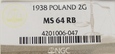 2 grosze 1938 NGC MS 64 RB