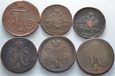 Zestaw 6 szt. monet 1 kopiejkowych z lat 1801-1842