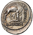 N73. Republika Rzymska, A. Plautius 55 p.n.e., denar, Rzym