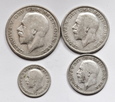 WIELKA BRYTANIA, Zestaw monet 1928