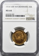 DANIA, 20 koron 1914  NGC MS64