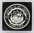 LIBERIA, 5 dolarów 2011, Kolej Transsyberyjska