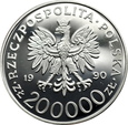 POLSKA, 200000 złotych 1990, TADEUSZ KOMOROWSKI ''BÓR
