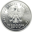 POLSKA, 1000 złotych 1994,  XV PUCHAR ŚWIATA, USA 1994