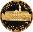 WATYKAN, 100000 LIRÓW 1998 Jan Paweł II