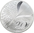 FRANCJA, 20 euro 2022, WILLIAM SHAKESPEARE