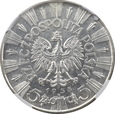 POLSKA, 5 złotych 1938, PIŁSUDSKI   NGC MS62