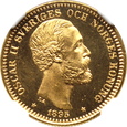 SZWECJA, 20 koron 1895, NGC MS66 PL