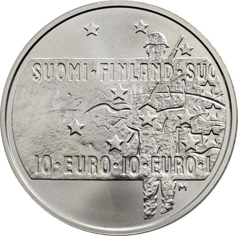 FINLANDIA, 10 euro 2005, Nieznany żołnierz