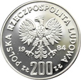 POLSKA, 200 złotych 1984, IGRZYSKA1984  LOS ANGELES