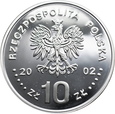 POLSKA, 10 złotych 2002, AUGUST II MOCNY