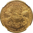 USA, 20 dolarów 1879 NGC MS61