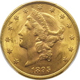 USA, 20 DOLARÓW 1895,  PCGS MS63