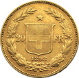 SZWAJCARIA, 20 franków 1893