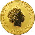 AUSTRALIA, 25 DOLARÓW 2018  1/4 uncji złota