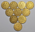 FRANCJA, 20 franków 1850 A oraz 1851 A ( 10 sztuk)