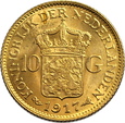 HOLANDIA, 10 guldenów 1917