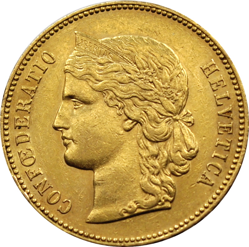 SZWAJCARIA, 20 franków 1892