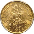 (RK) PRUSY, 20 MAREK 1911 A  PCGS MS63