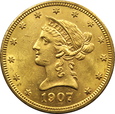 USA, 10 DOLARÓW 1907
