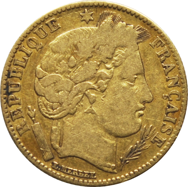 FRANCJA, 10 FRANKÓW 1850 A