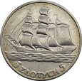 POLSKA , 5 złotych 1936 Żaglowiec