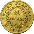 FRANCJA, 20 FRANKÓW 1813 A