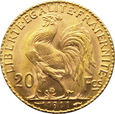 FRANCJA, 20 FRANKÓW 1911