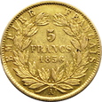 FRANCJA, 5 franków 1856 A