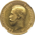 (RK) ROSJA, 10 rubli 1901    NGC AU58