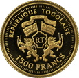 TOGO, 1500 franków 2006, MOZART