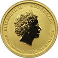 AUSTRALIA, 15 DOLARÓW 2014  1/10 uncji złota