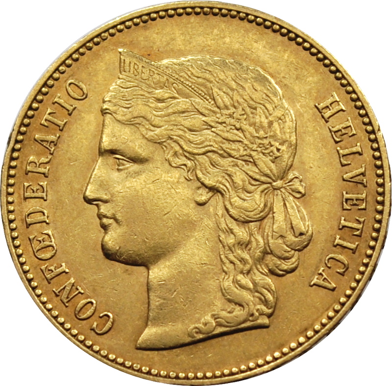 SZWAJCARIA, 20 franków 1893