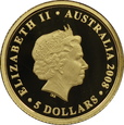 AUSTRALIA, 5 DOLARÓW 2008 KOALA 