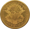 USA, 20 DOLARÓW 1875-CC