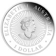 (SK) AUSTRALIA, 1 dolar 2019, ROK ŚWINI z opalami