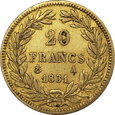 FRANCJA, 20 FRANKÓW 1831 A