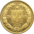 SZWAJCARIA, 20 franków 1896