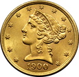 USA, 5 dolarów 1900