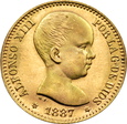 HISZPANIA, 20 peset 1887 (1961)