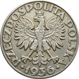 POLSKA , 5 złotych 1936, ŻAGLOWIEC