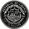 LIBERIA, 10 DOLARÓW 2004, LEW