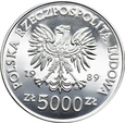 POLSKA, 5000 złotych 1989, TORUŃ