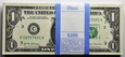 USA, 100 dolarów (100 sztuk po 1$) - paczka z banderolą