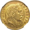 (RK) FRANCJA, 50 FRANKÓW 1866 A   NGC AU58