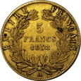 FRANCJA, 5 FRANKÓW 1858