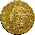 USA, 20 DOLARÓW 1858-S