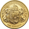 WĘGRY, 100 koron 1908, NOWE BICIE   .K113